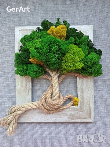 Арт пано "Дървото на живота" от скандинавски мъх, снимка 12 - Декорация за дома - 37545004