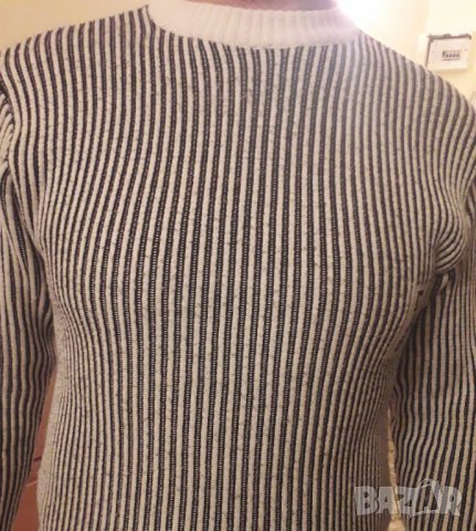 Мъжка зимна блуза на вертикални райета, снимка 3 - Блузи - 27662902
