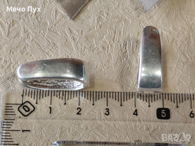 Сребърни обеци (177), снимка 3 - Обеци - 52456102