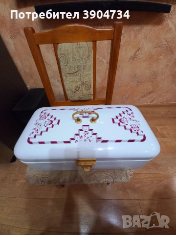 Емайлирана кутия хляб 1920г., снимка 3 - Антикварни и старинни предмети - 52049155