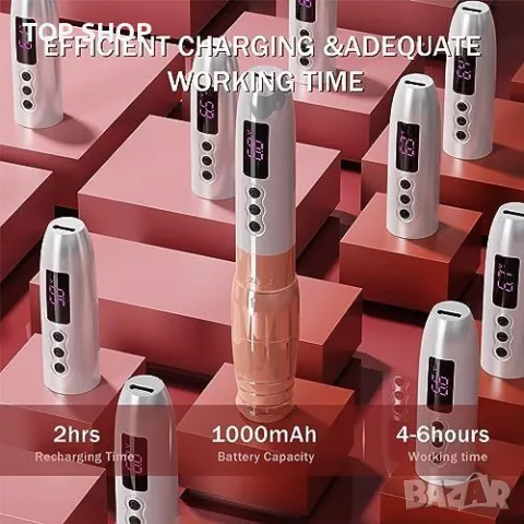 Нова Професионална татуираща машина LOLA AIR Pro с аксесоари за татуировки, снимка 6 - Тримери - 49658075