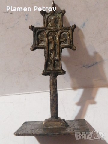 стар бронзов кръст , снимка 3 - Антикварни и старинни предмети - 43145485