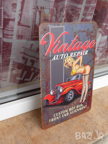 Метална табела кола Vintage хот род еротика гараж тунинг чип, снимка 2 - Колекции - 44847776