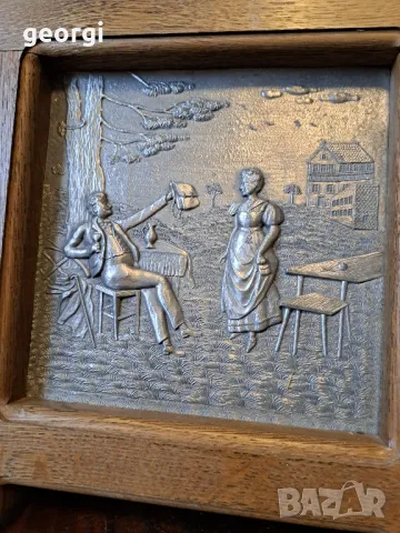 немска кутия за ключове с калаено пано   15/4, снимка 4 - Декорация за дома - 48974259