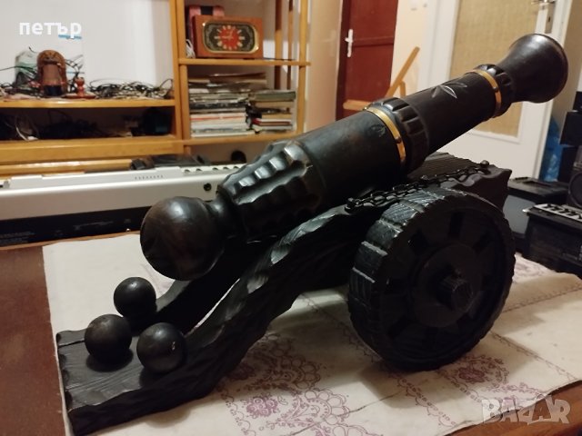 Голямо дървено оръдие, снимка 8 - Декорация за дома - 43342719