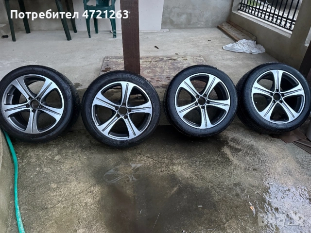 Джанти с гуми в добро състояние 8j*18H2. ET43.  5*112