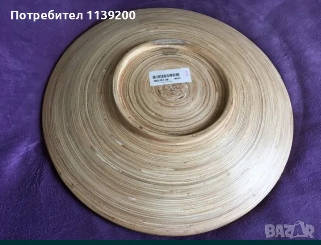 Плато бамбук 45см Виетнам, снимка 2 - Чинии - 50309429