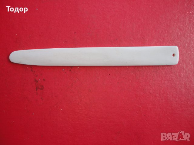 Старинен нож за писма от кост , снимка 3 - Ножове - 43022682