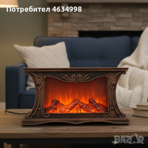 Декоративна LED камина с реалистичен ефект на пламък и жарава, снимка 2 - Декорация за дома - 52235223