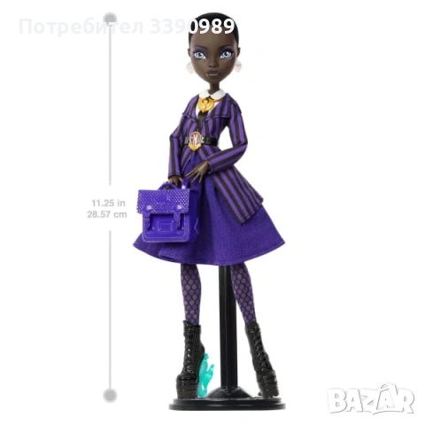 Колекционерска кукла Monster High x Wednesday Bianca Barclay, снимка 12 - Кукли - 53410310