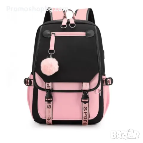 Ученическа раница с USB, 46x29x16