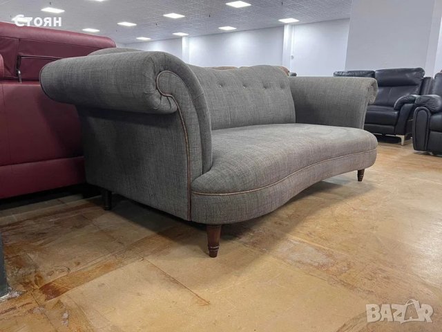 ПРОМОЦИЯ!!! Кафяво - зелен диван от плат тройка, снимка 4 - Дивани и мека мебел - 40781053