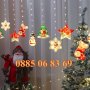 Коледна завеса 3м с коледни фигурки, гирлянд с LED коледни играчки, снимка 1 - Декорация за дома - 43097164