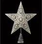 Връх за коледна елха, звезда, бял, 33см, снимка 1