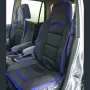 К-т универсални калъфи за седалки на МПС, 2бр в к-т, Черно със синьо, снимка 1
