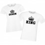 Комплект тениски за влюбени King Queen, снимка 2
