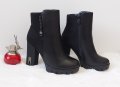 Елегантни дамски боти на висок стабилен ток в черен цвят модел: R54-3, снимка 5