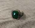 Красив оригинален мъжки сребърен пръстен с турмалин. 925. 5,9 гр., снимка 1