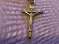 Сребърно кръстче разпъването на Христос проба 925, снимка 10