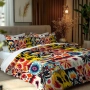 Нов 100% памук спален комплект плик и калъфка ( бохемски стил ), снимка 3