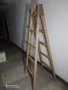 Двойна стълба, дървена бояджийска стълба , снимка 4