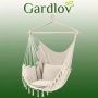 “Brazilian chair” на бранда Gardlov в бежов цвят — висящ стол или хамак-стол с дървена напречна гред, снимка 1