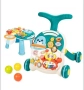 Детски уокър и масичка, 2в1 проходилка, интерактивна играчка - син ,за момче, снимка 1