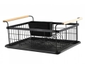 Сушилник за съдове Rosberg, Черен, 1ниво, 44x32x20см., снимка 3