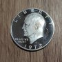 Сребърна монета 1 долар 1972 САЩ Айзенхауер PROOF, снимка 2