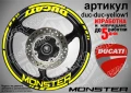 Ducati Monster кантове и надписи за джанти duc-mon-yellow1, снимка 1