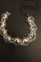  Блу Делфт антикварна сребърна гривна с порцелан , снимка 1 - Гривни - 28789797