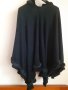 Черно асиметрично пончо, снимка 2