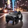 Двуместен акумулаторен джип POLICE 4X4 24V MP3 меки гуми,Кожена седалк, снимка 14