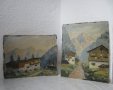  1947 - 2 картини планински пейзаж, подписани, снимка 10