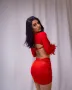 Стилна червена дамска рокля , снимка 2