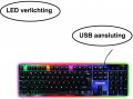 Геймърска ЛЕД клавиатура Battletron Gaming Keyboard, снимка 3