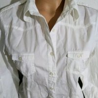 Бяла риза с дълъг ръкав, ONLY,M/L, снимка 2 - Ризи - 37835413