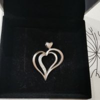 Сребърна висулка "Сърце", снимка 4 - Колиета, медальони, синджири - 32638693