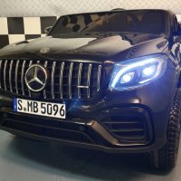 Двуместен акумулаторен джип Mercedes GLC63 (лицензиран), MP4 видео дисплей, 4x4, снимка 11 - Детски велосипеди, триколки и коли - 26947744