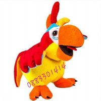 Плюшен папагал повтарящ думи, снимка 1 - Музикални играчки - 26668600