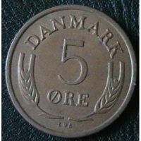 5 оре 1972, Дания, снимка 1 - Нумизматика и бонистика - 28377773