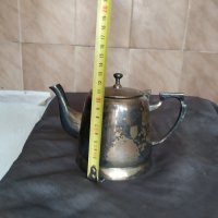 посребрена метална кана,чайник арт деко, снимка 3 - Антикварни и старинни предмети - 32540158