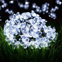 3705 Соларен гирлянд за градина с лампички във формата на цветя, снимка 4 - Соларни лампи - 37875240
