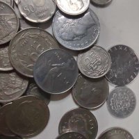 100бр световни монети от бял метал, снимка 1 - Нумизматика и бонистика - 43204603
