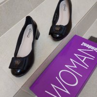 36 номер TENDENZ Нови дамски обувки на нисък ток, снимка 2 - Дамски елегантни обувки - 43800490