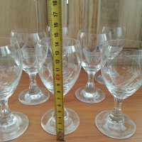 Ретро стъклени чаши гравирани , снимка 3 - Антикварни и старинни предмети - 33126866
