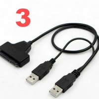 3 типа USB HDD DVD CD Adapter Адаптер за външен хард , DVD , CD за PC компютър/лаптоп с кабел, снимка 4 - Кабели и адаптери - 39523067