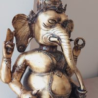 Огромна бронзова фигура на Индийския бог на мъдростта(Ганеша), снимка 10 - Антикварни и старинни предмети - 40060975