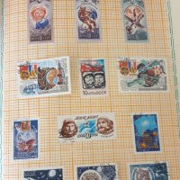 Стар колекционерски албум с марки от СССР на тема Космос, снимка 3 - Филателия - 38206382