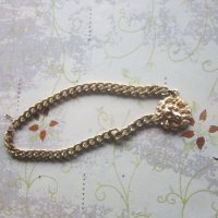 Страхотен позлатен бронзов ланец верига с лъв , снимка 5 - Колиета, медальони, синджири - 36917046